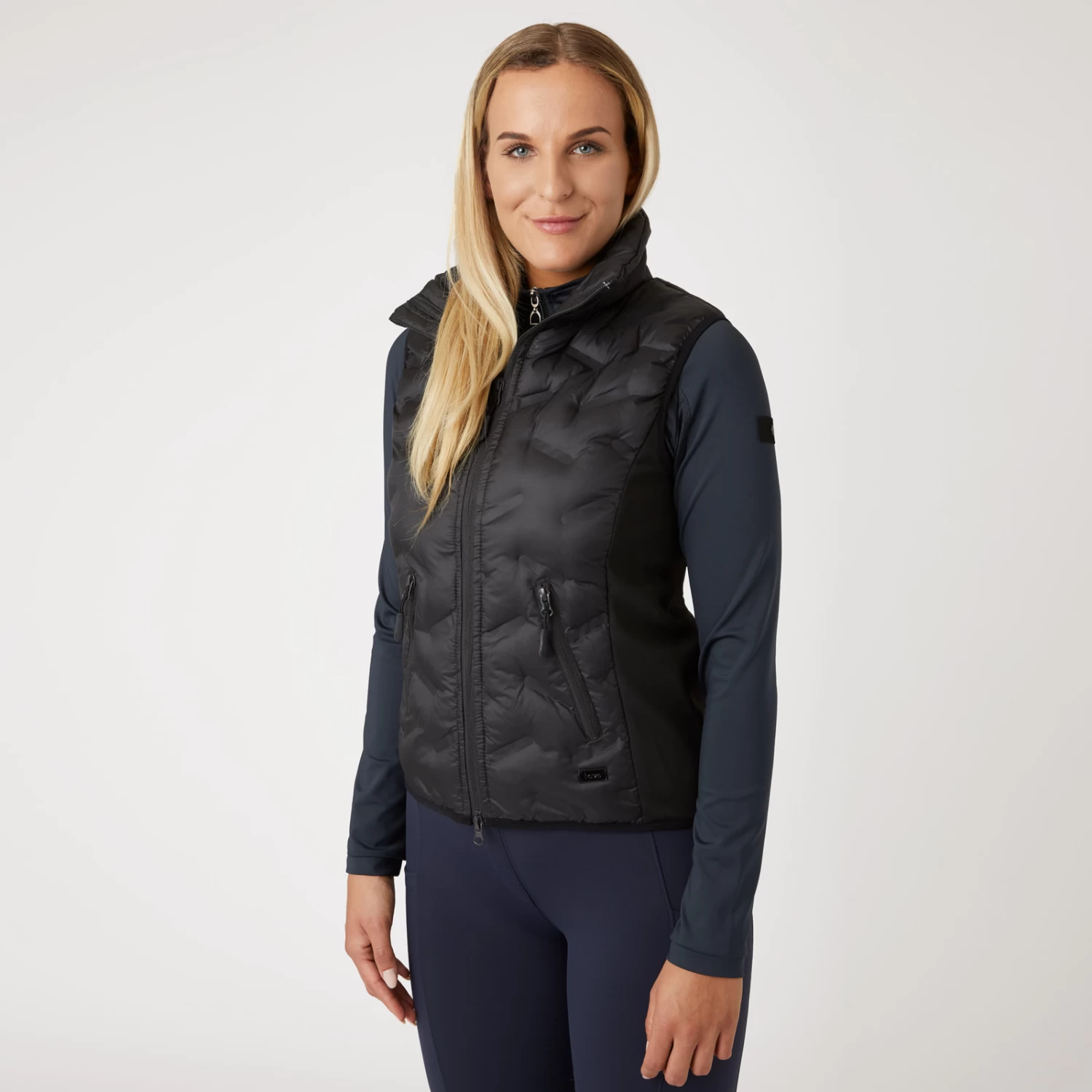 Horze Shelly Womens Light Padded Vest - Black - Image 8