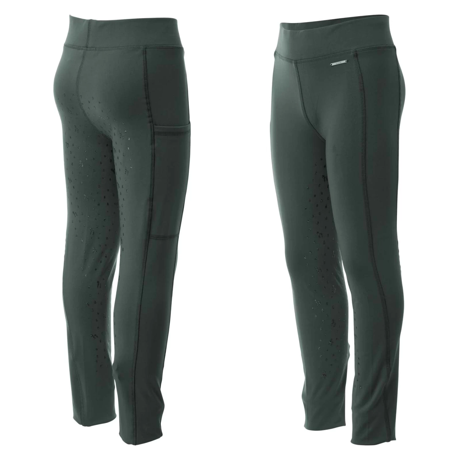 Horze Valeria Kids Full Seat Tights - Goblin Blue