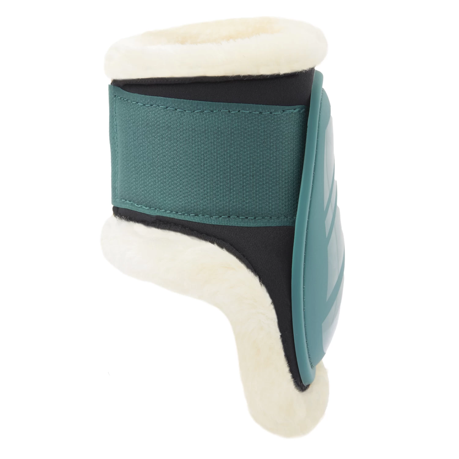 Horze Caliber Fleece Hind Fetlock Boots - Storm Green - Image 6