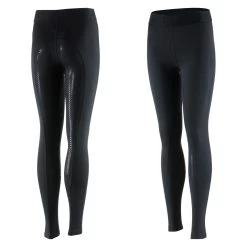 Horze Madison Kids Silicone Full Seat Tights - Black