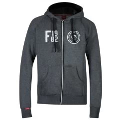 Finntack Pro College Sweater - Zip Front - Dark Melange Grey