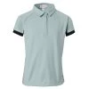 Horze Laura Kids Ventilated Polo Training Shirt - Corydalis Light Blue