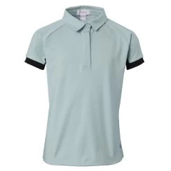 Horze Laura Kids Ventilated Polo Training Shirt - Corydalis Light Blue