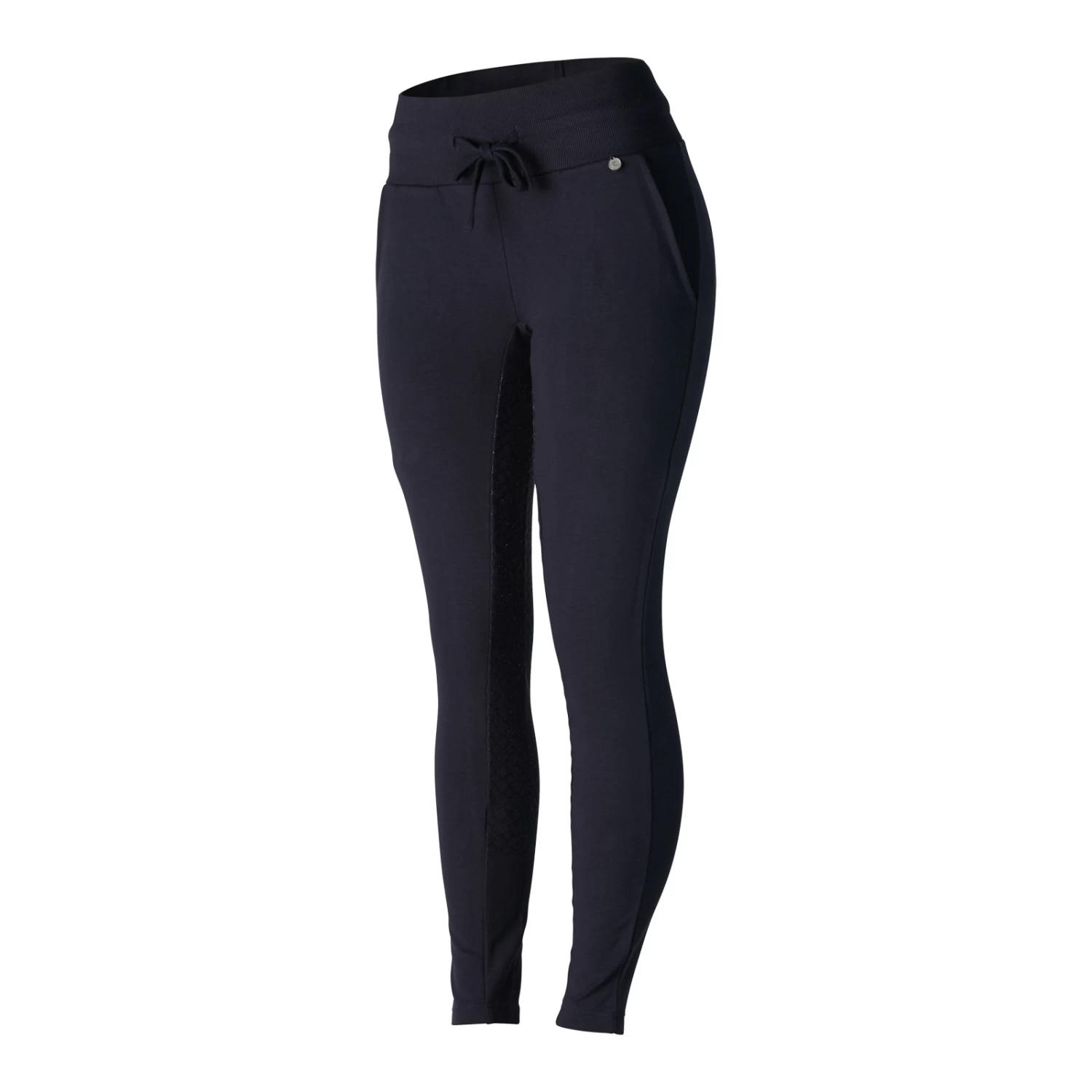 Horze Elinor Womens Cotton Stretch Riding Tights - Dark Navy - Image 7