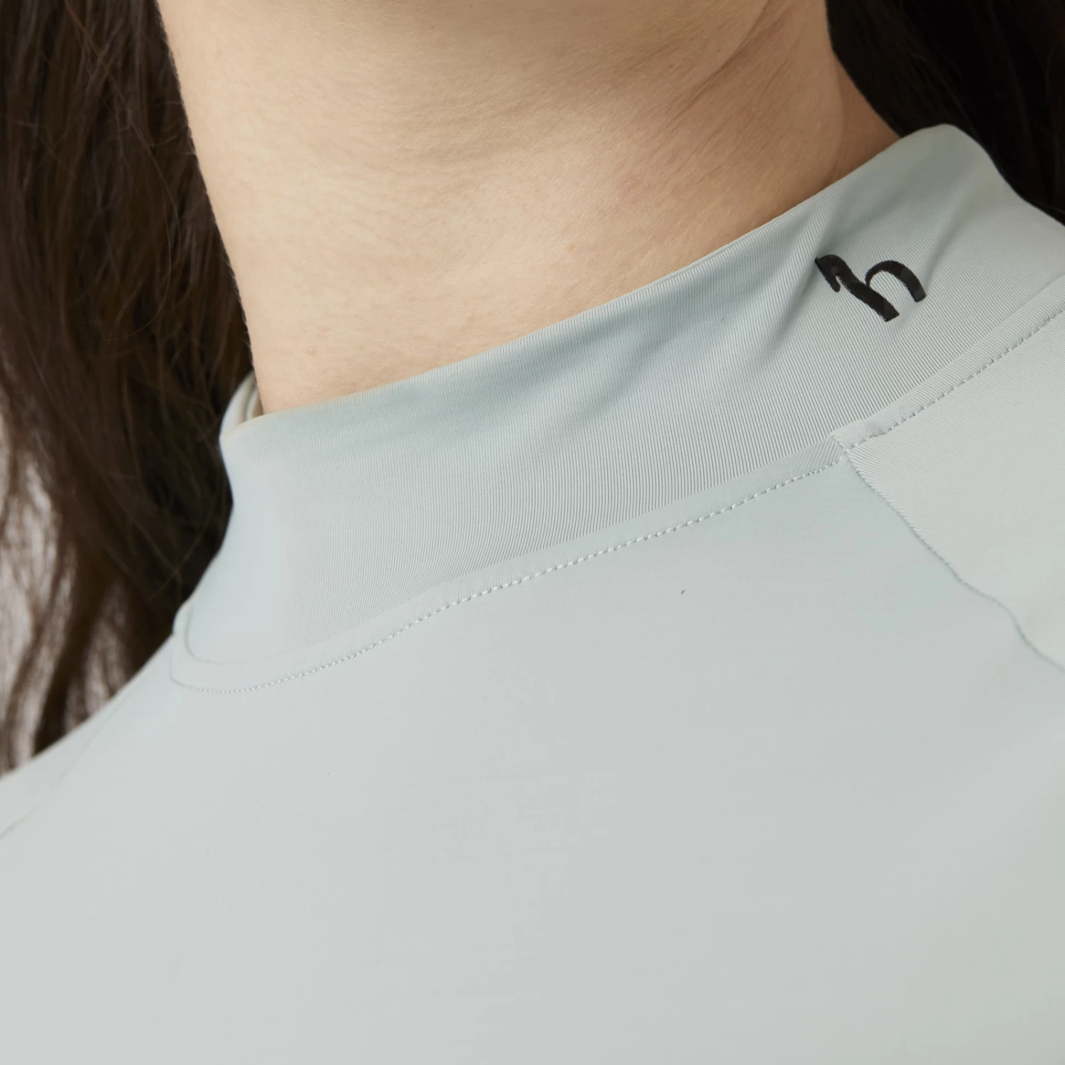 Horze Gabriela Womens UV Pro Cooling Sun Shirt - Aqua Grey - Image 8