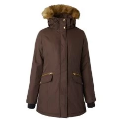 Horze Mikaela Womens Parka Winter Jacket - Chocolate Martini