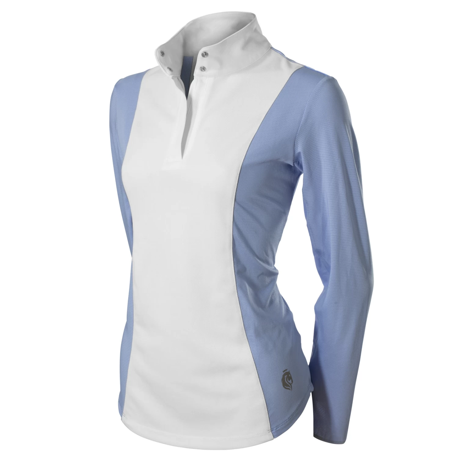 Equinavia Martha Womens Long Sleeved Show Shirt - Light Blue/White - Image 14