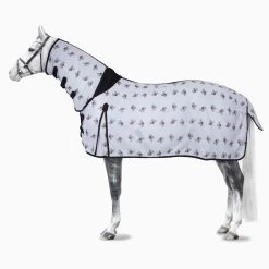 Horze Defender Combo Fly Sheet - White/ Fly Print